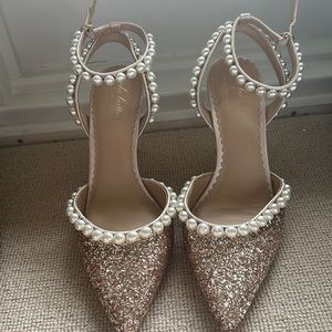 Sparkle and Pearl Heels- worn once